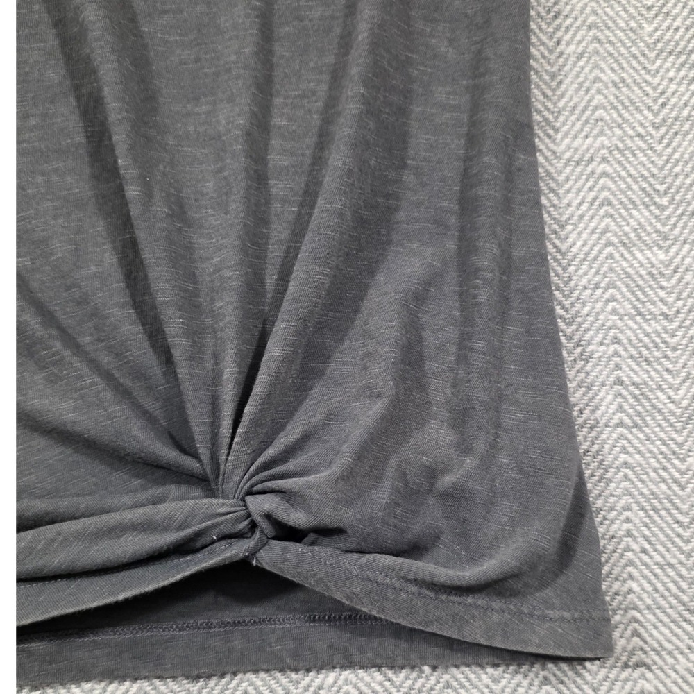 Cat & Jack Girls Gray Its All Good Embroidered Front Knot Graphic Tee L 10/12 - Picture 3 of 7